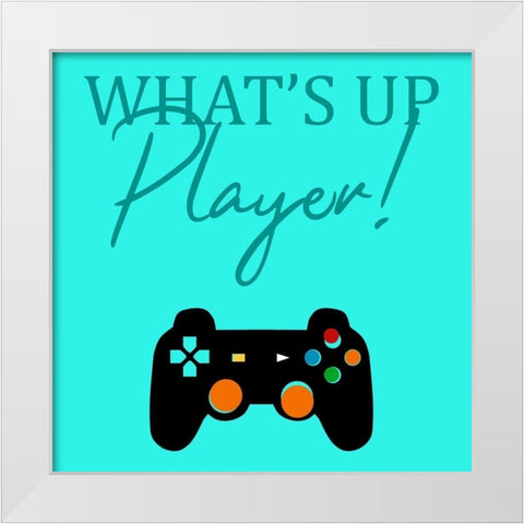 Player White Modern Wood Framed Art Print by Phillip, Jamie