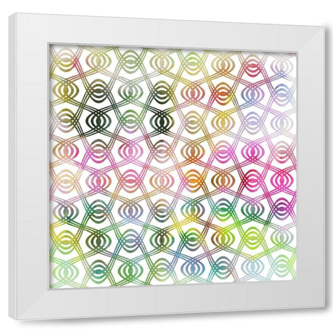 Geometrical Loom White Modern Wood Framed Art Print by Phillip, Jamie