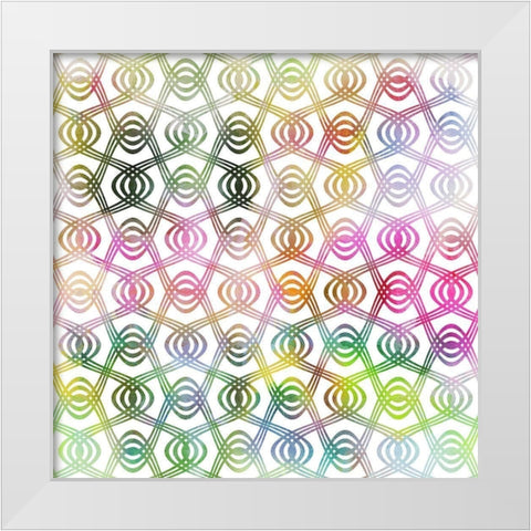 Geometrical Loom White Modern Wood Framed Art Print by Phillip, Jamie