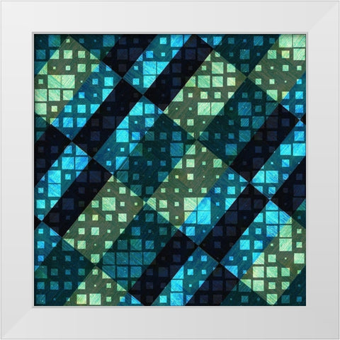 Geometrical Maze White Modern Wood Framed Art Print by Phillip, Jamie