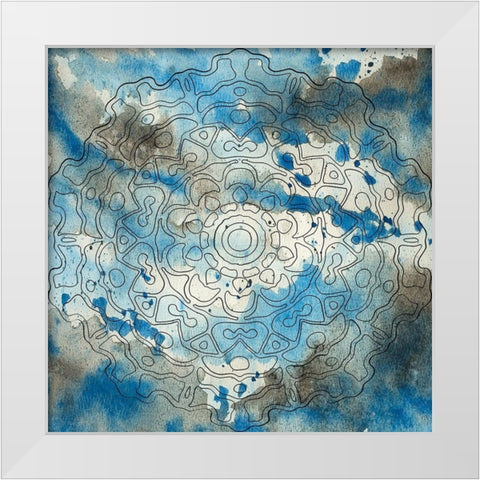 Watercolor Pattern White Modern Wood Framed Art Print by Phillip, Jamie