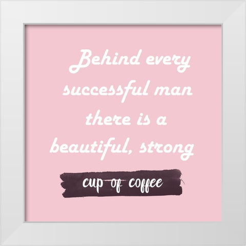 Coffee Support 1 White Modern Wood Framed Art Print by Phillip, Jamie