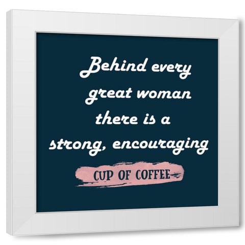 Coffee Support 2 White Modern Wood Framed Art Print by Phillip, Jamie