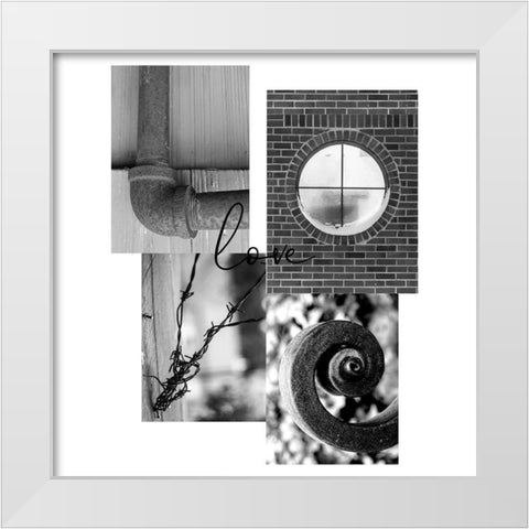 Love Letters White Modern Wood Framed Art Print by Phillip, Jamie