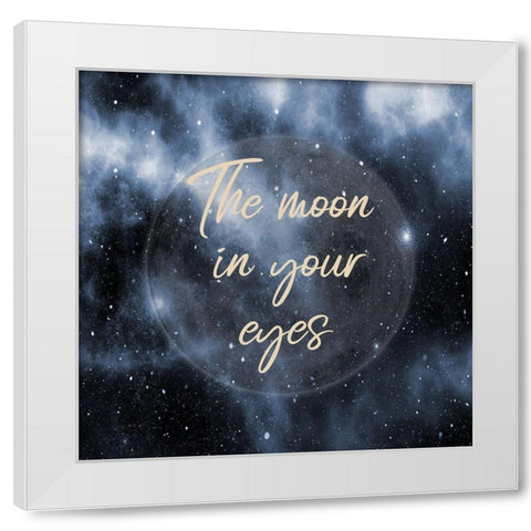 Blue Moon White Modern Wood Framed Art Print by Phillip, Jamie