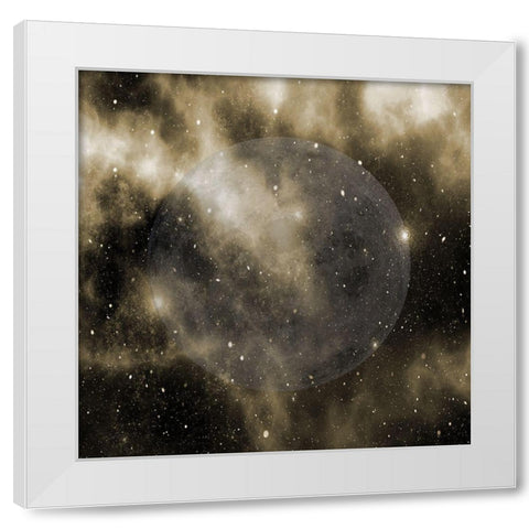 Moon Storm White Modern Wood Framed Art Print by Phillip, Jamie