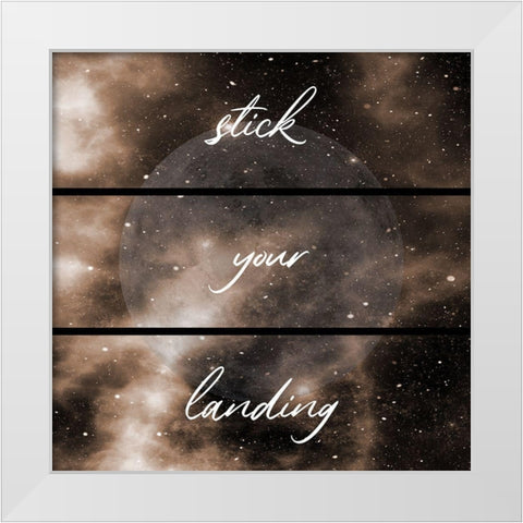 Moon Landing White Modern Wood Framed Art Print by Phillip, Jamie