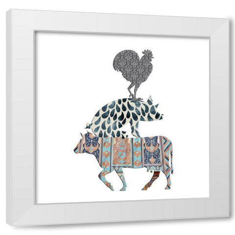 Eat White Modern Wood Framed Art Print by Phillip, Jamie
