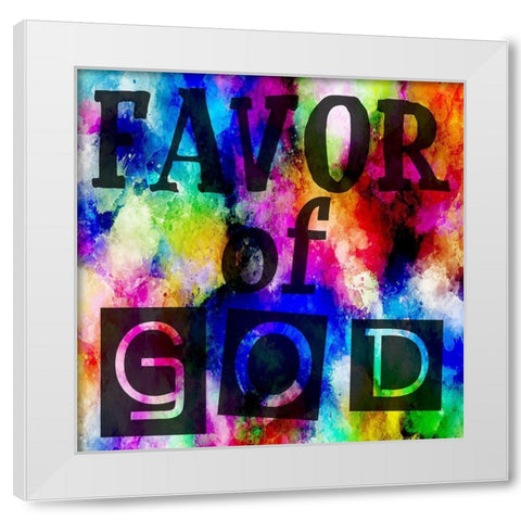 Favor Of God White Modern Wood Framed Art Print by Phillip, Jamie