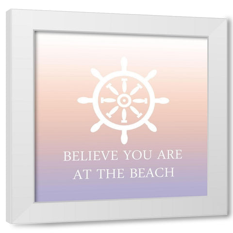 At The Beach White Modern Wood Framed Art Print by Phillip, Jamie