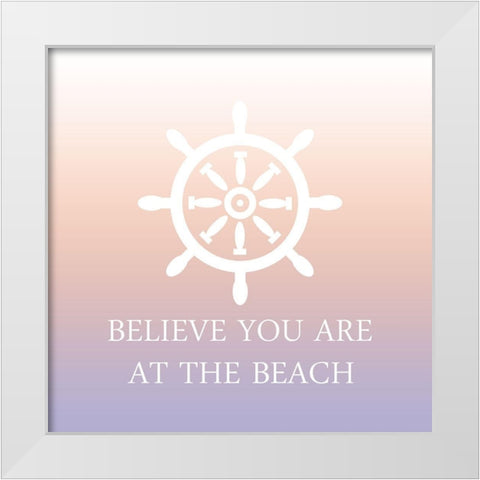 At The Beach White Modern Wood Framed Art Print by Phillip, Jamie