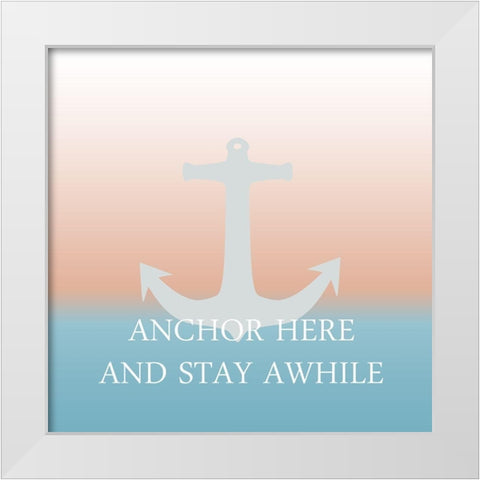 At The Beach 2 White Modern Wood Framed Art Print by Phillip, Jamie