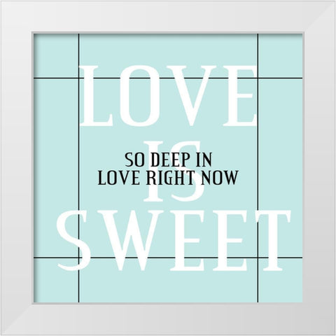 Love White Modern Wood Framed Art Print by Phillip, Jamie
