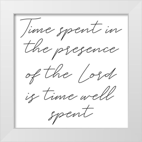 Presence White Modern Wood Framed Art Print by Phillip, Jamie