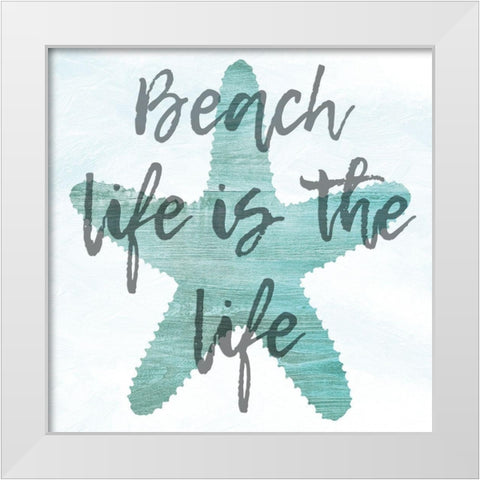 Beach Life A White Modern Wood Framed Art Print by Phillip, Jamie