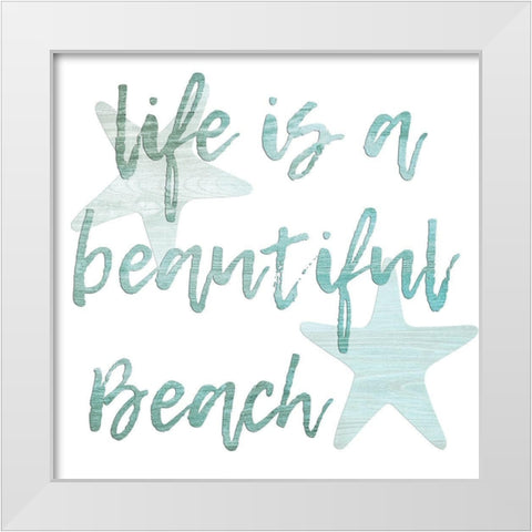 Beach Life  White Modern Wood Framed Art Print by Phillip, Jamie