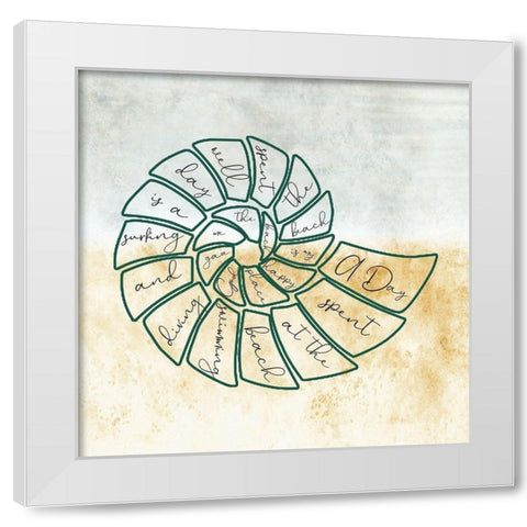 Beach Poetry 2 White Modern Wood Framed Art Print by Phillip, Jamie