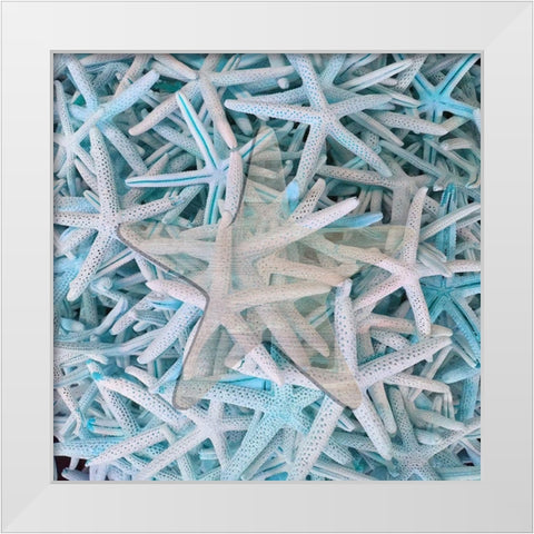 Beach Star White Modern Wood Framed Art Print by Phillip, Jamie
