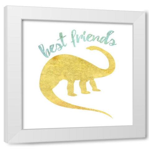 Best Friend White Modern Wood Framed Art Print by Phillip, Jamie