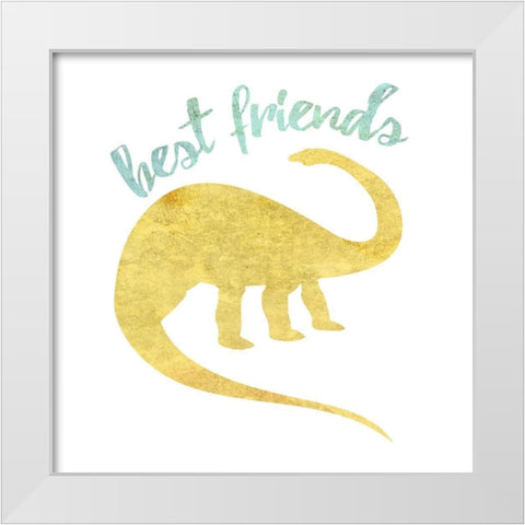 Best Friend White Modern Wood Framed Art Print by Phillip, Jamie