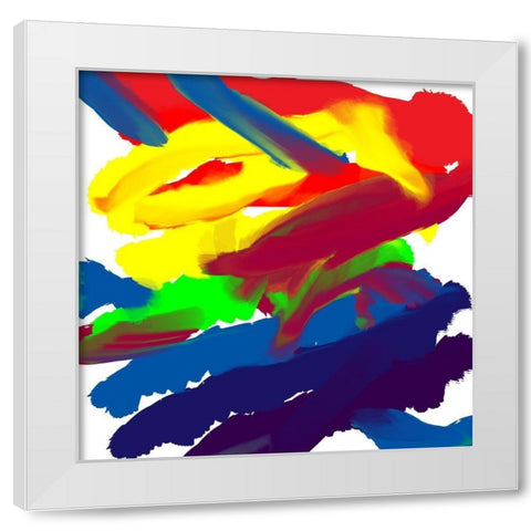 Lap Paint SQ White Modern Wood Framed Art Print by Phillip, Jamie