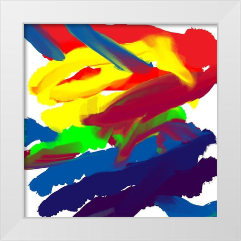 Lap Paint SQ White Modern Wood Framed Art Print by Phillip, Jamie