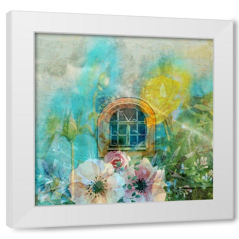 Spring Cottage White Modern Wood Framed Art Print by Phillip, Jamie
