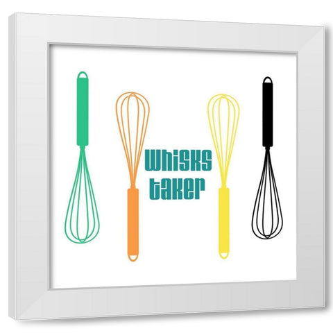 Whisk Taker White Modern Wood Framed Art Print by Phillip, Jamie