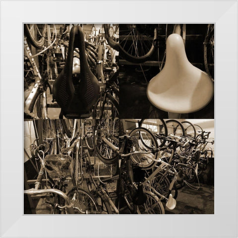 Bicycle 1 White Modern Wood Framed Art Print by Phillip, Jamie