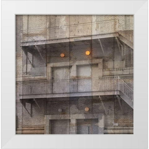 Structure White Modern Wood Framed Art Print by Phillip, Jamie