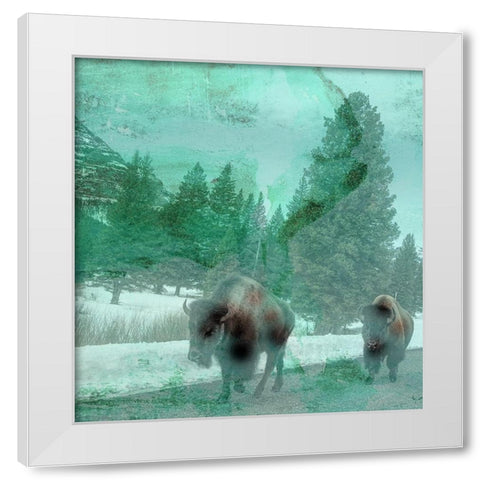 Migration White Modern Wood Framed Art Print by Phillip, Jamie