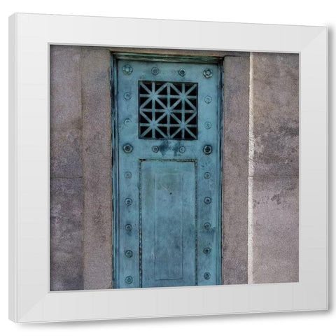 Main Door White Modern Wood Framed Art Print by Phillip, Jamie