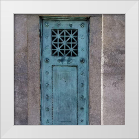 Main Door White Modern Wood Framed Art Print by Phillip, Jamie