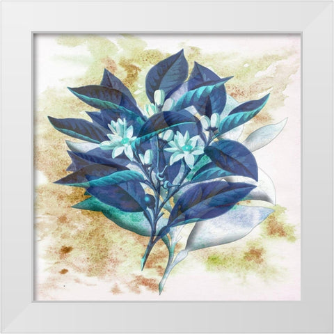 Watercolor Flowers White Modern Wood Framed Art Print by Phillip, Jamie