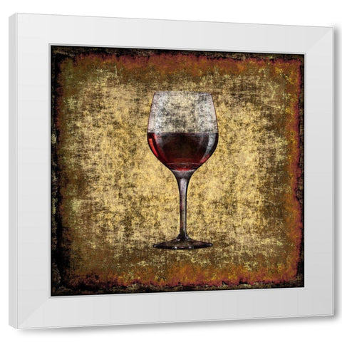 Vintage Wine White Modern Wood Framed Art Print by Phillip, Jamie
