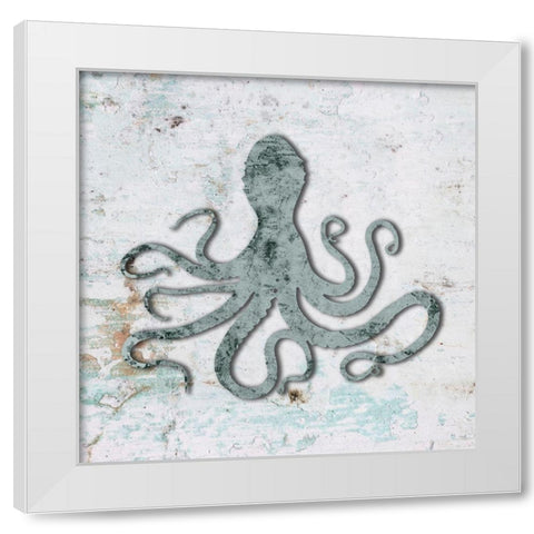 Octo White Modern Wood Framed Art Print by Phillip, Jamie