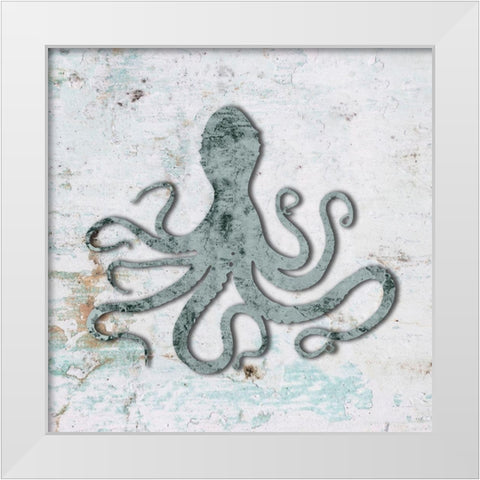 Octo White Modern Wood Framed Art Print by Phillip, Jamie