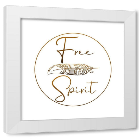 Free Spirit White Modern Wood Framed Art Print by Phillip, Jamie