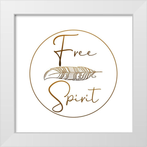 Free Spirit White Modern Wood Framed Art Print by Phillip, Jamie