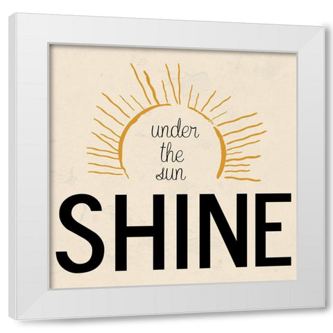 The Sun White Modern Wood Framed Art Print by Phillip, Jamie