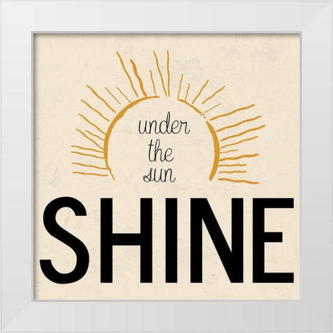 The Sun White Modern Wood Framed Art Print by Phillip, Jamie