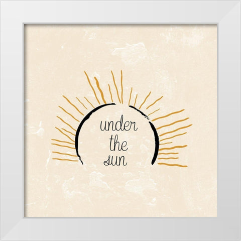 The Sun 2 White Modern Wood Framed Art Print by Phillip, Jamie