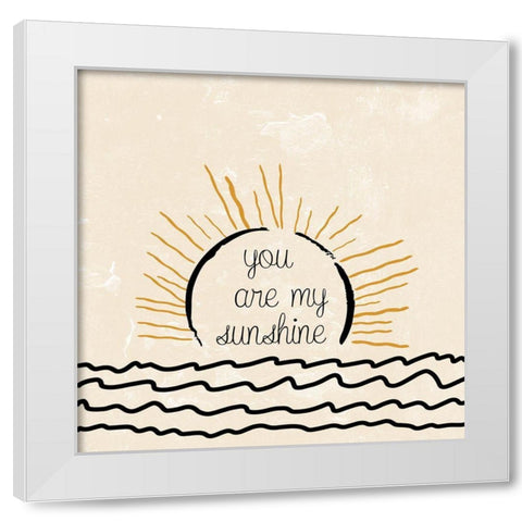 The Sun 3 White Modern Wood Framed Art Print by Phillip, Jamie