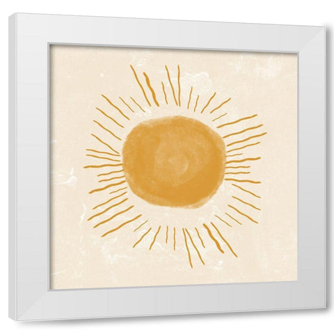 The Sun 4 White Modern Wood Framed Art Print by Phillip, Jamie