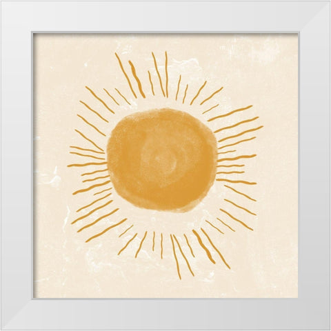The Sun 4 White Modern Wood Framed Art Print by Phillip, Jamie