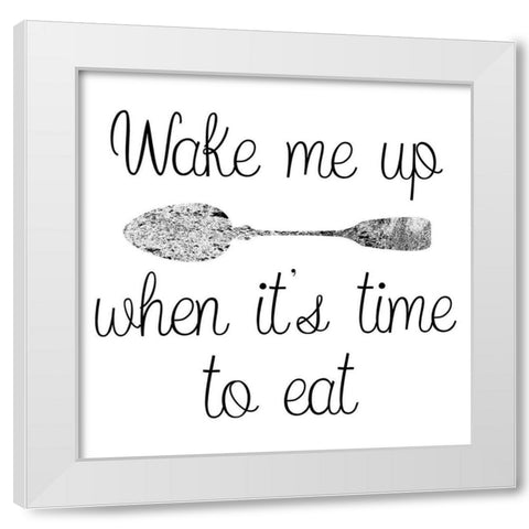 Time For Food White Modern Wood Framed Art Print by Phillip, Jamie
