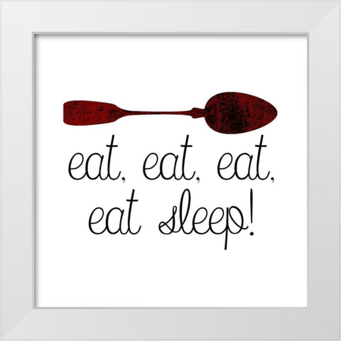 Lets Eat White Modern Wood Framed Art Print by Phillip, Jamie