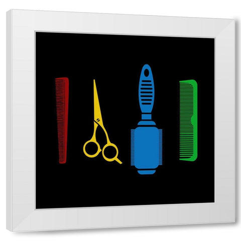 Hair 2 White Modern Wood Framed Art Print by Phillip, Jamie