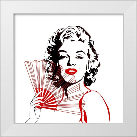 Lady In Red 2 White Modern Wood Framed Art Print by Phillip, Jamie
