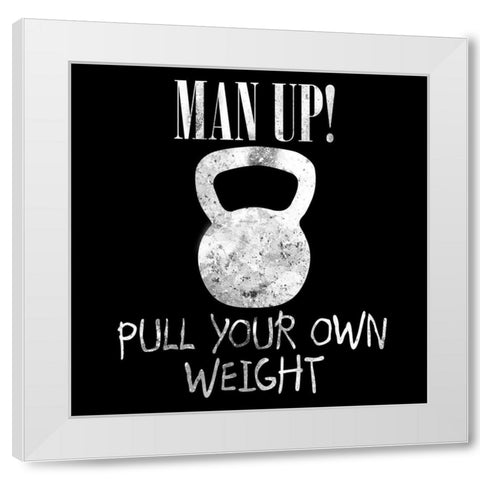Gym Tough White Modern Wood Framed Art Print by Phillip, Jamie
